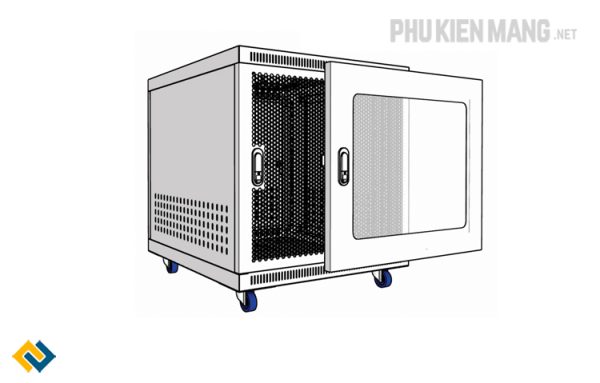 Tủ mạng 10U sâu 500 màu trắng